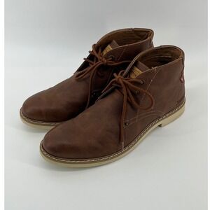Levi's Chukka Boots Mens Size 10 Brown Faux Leather Lace Up 519383 ERTN-MENS